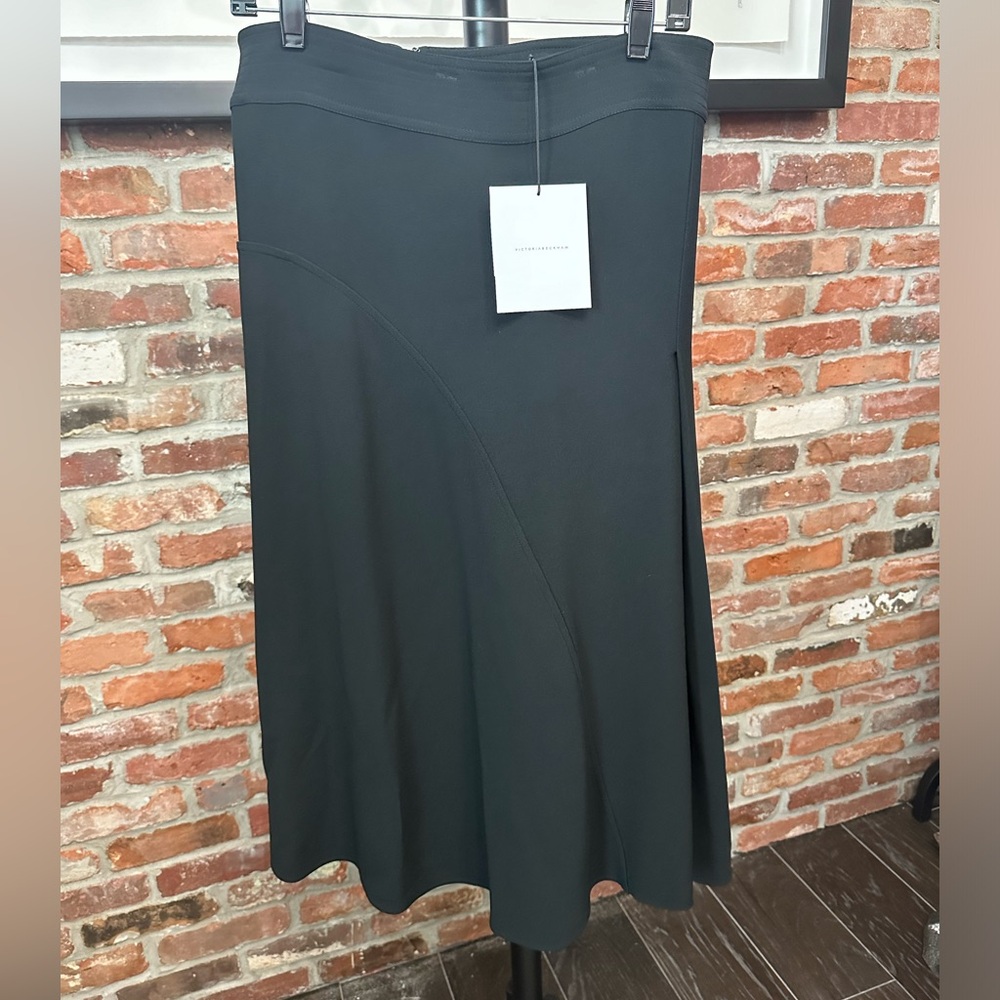 NWTs Victoria Beckham black midi skirt